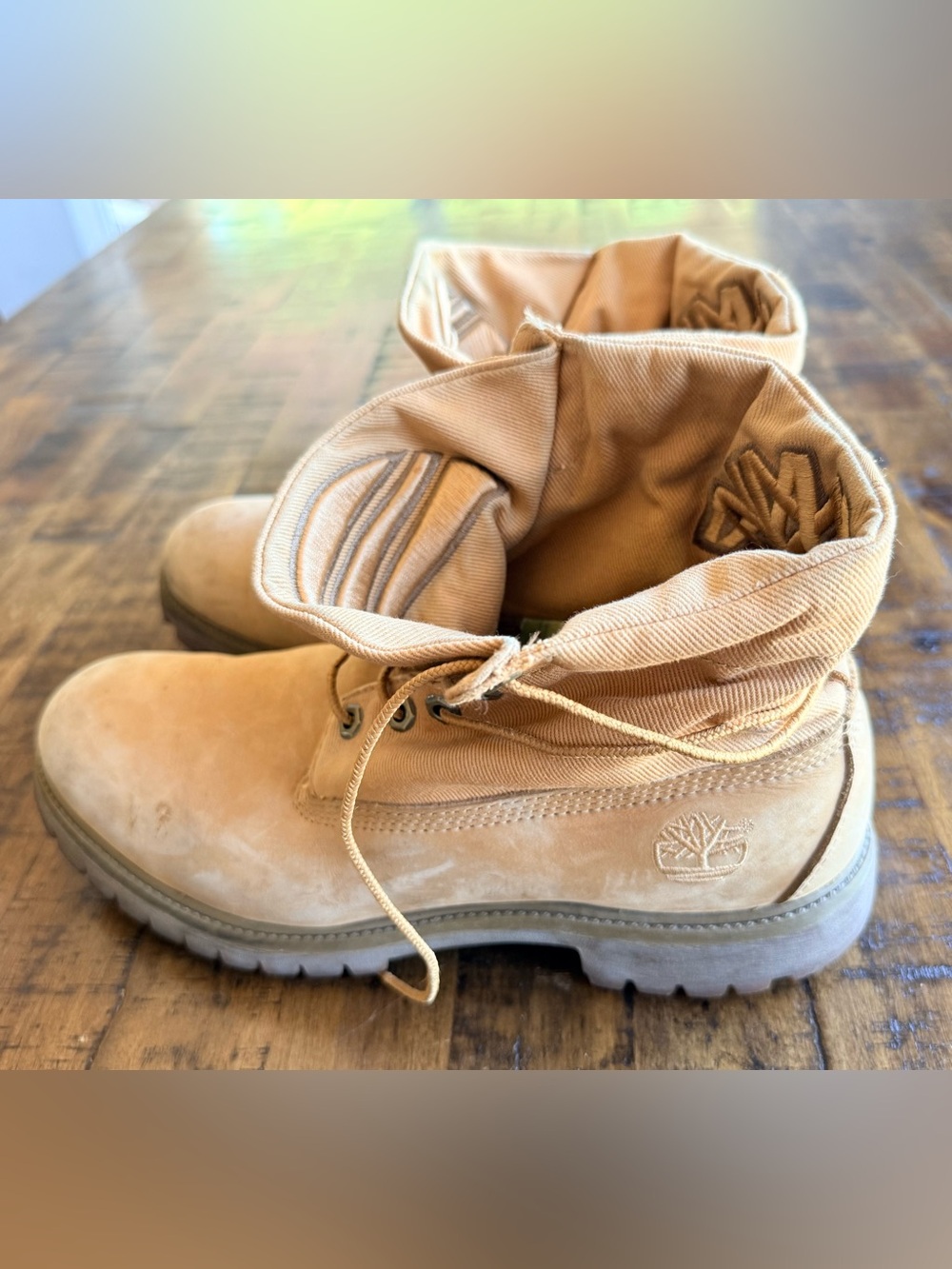 Timberland Roll Top Boots • Men’s 11 • Wheat • Canvas Collar • Streetwear Essent